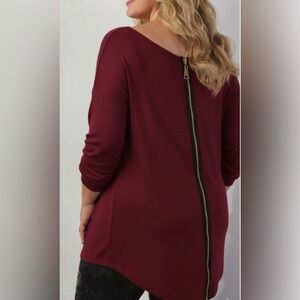 Soft Surroundings Marguiles Back Zipper Sweater Tunic